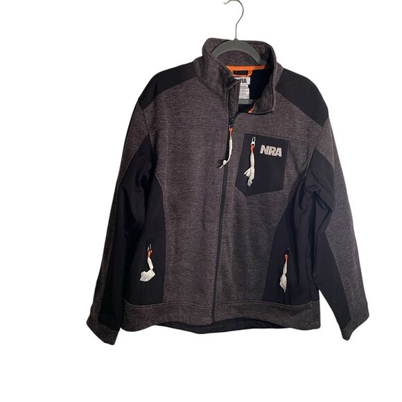NRA National Rifle Association Men’s Grey And Black Jacket. Size Large - Picture 1 of 10